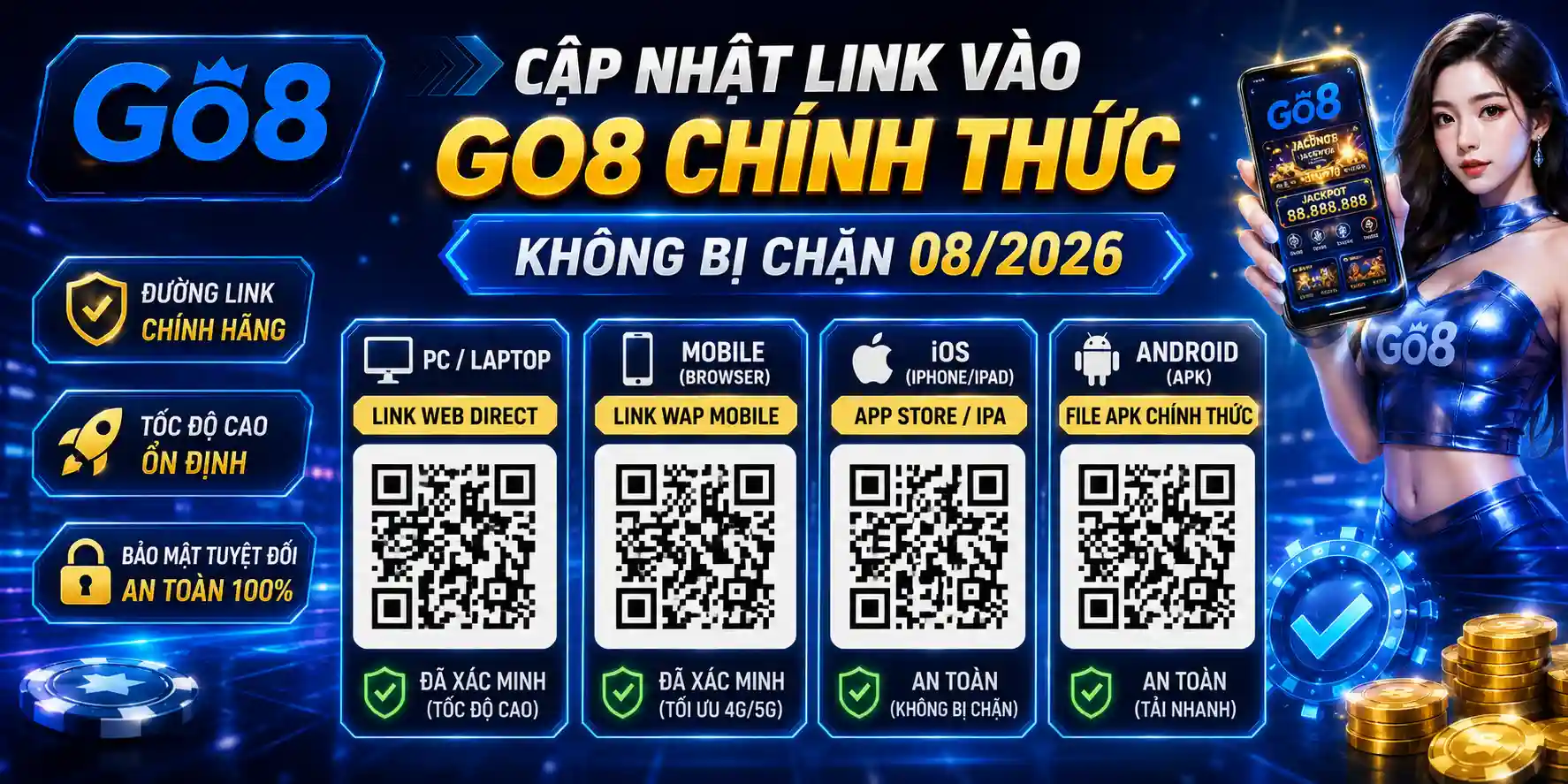 Cập Nhật Link Vào GO8 Chính Thức Không Bị Chặn 08/2026
